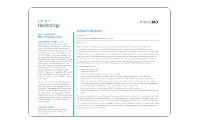 Nephrology – CKD with Chronic Hyponatremia