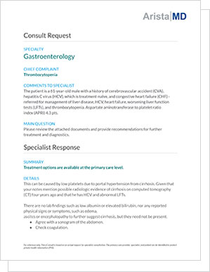 Gastroenterology Consult - Thrombocytopenia