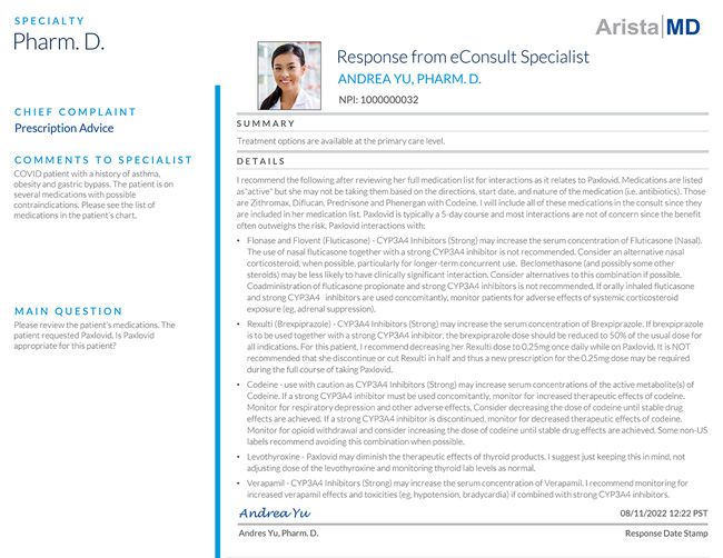 Pharm D Medication Review