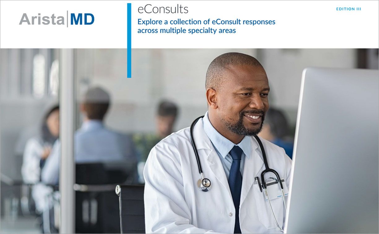 A collection of electronic consultation responses across multiple specialty areas